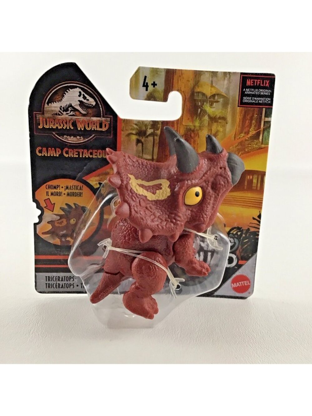 Jurassic World Snap Squad Triceratops Mini Dinosaur Action Figure Cretaceous Toy